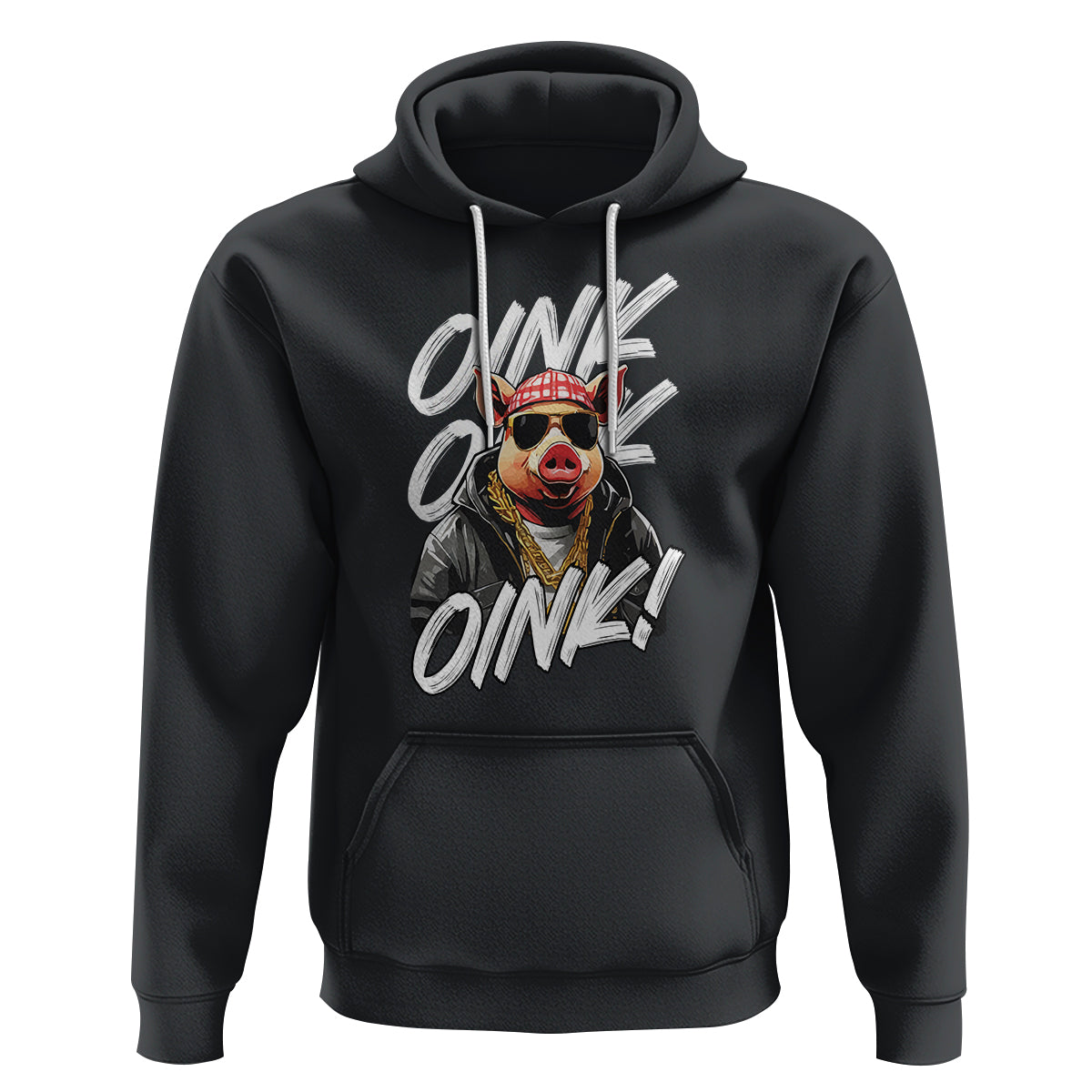 Pig Lover OINK Cool Swine Hip Hop Gangster Hoodie - Wonder Print Shop