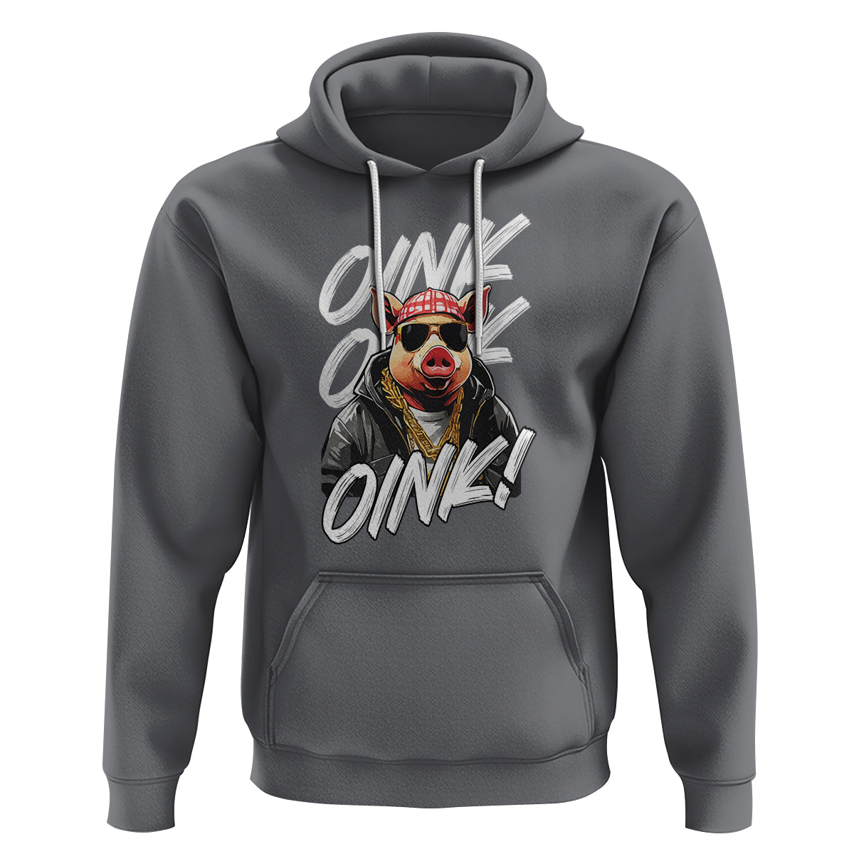 Pig Lover OINK Cool Swine Hip Hop Gangster Hoodie - Wonder Print Shop