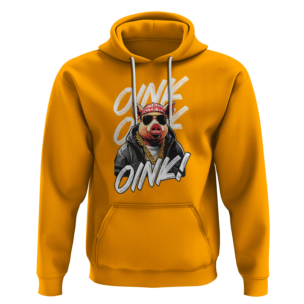Pig Lover OINK Cool Swine Hip Hop Gangster Hoodie - Wonder Print Shop
