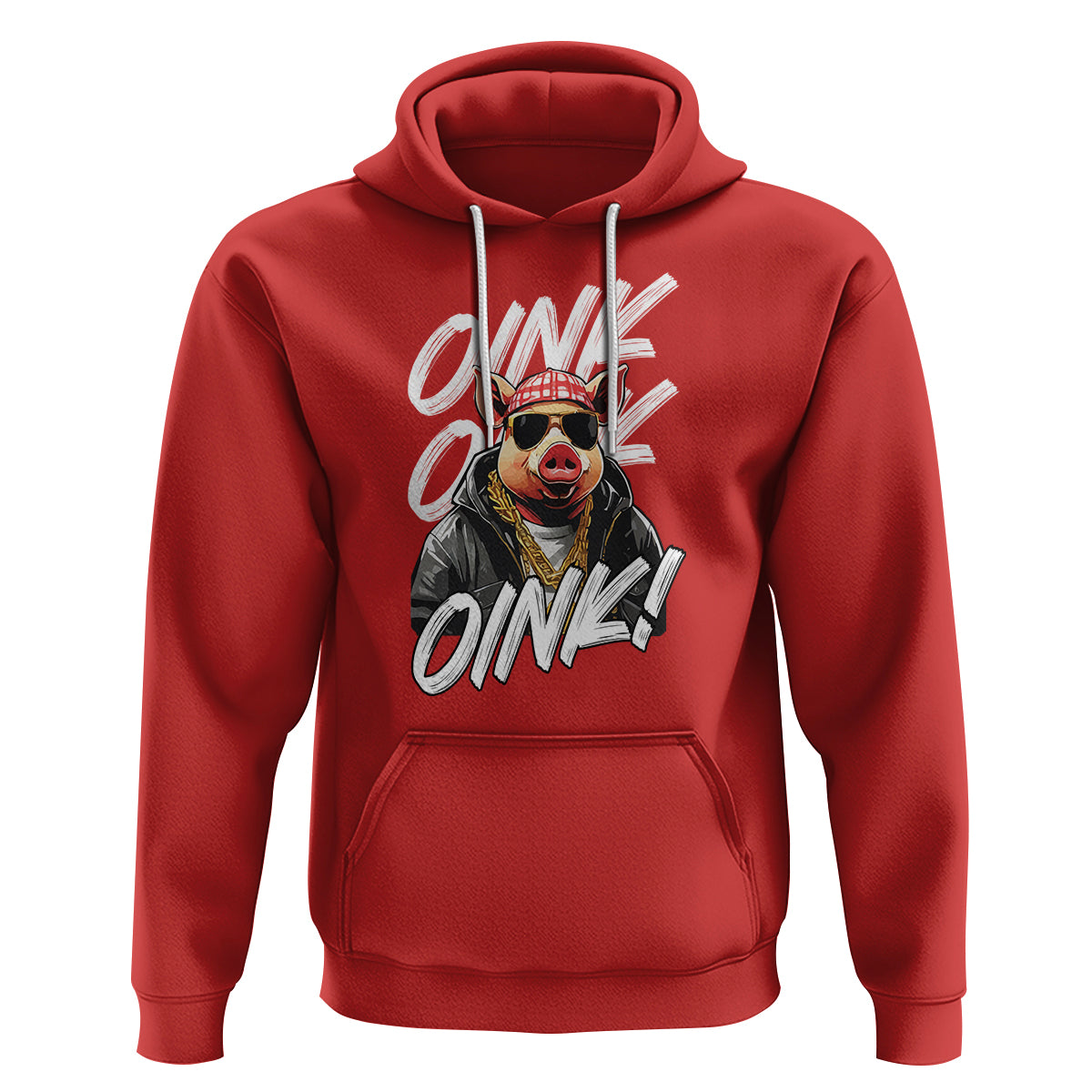 Pig Lover OINK Cool Swine Hip Hop Gangster Hoodie - Wonder Print Shop
