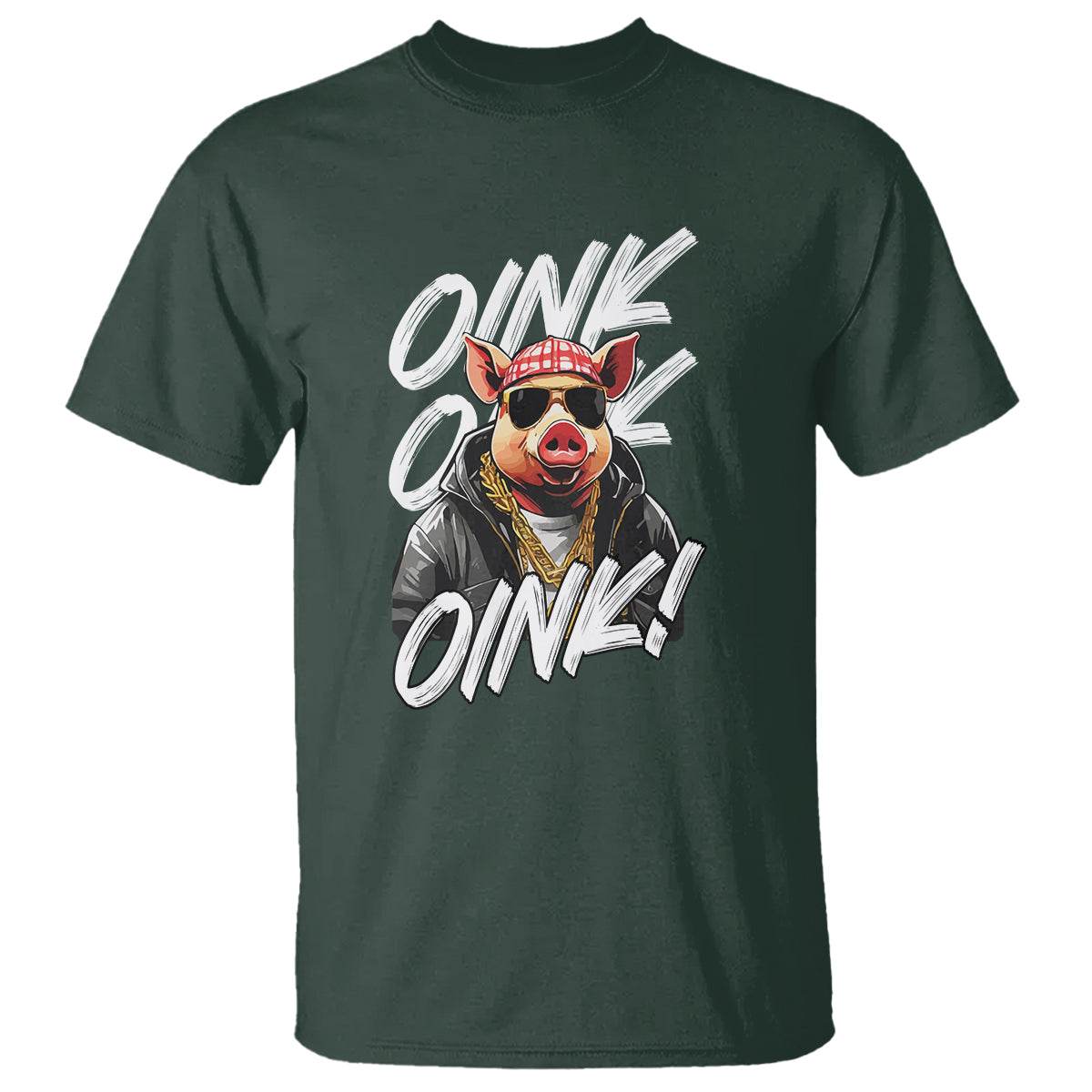 Pig Lover OINK Cool Swine Hip Hop Gangster T Shirt - Wonder Print Shop