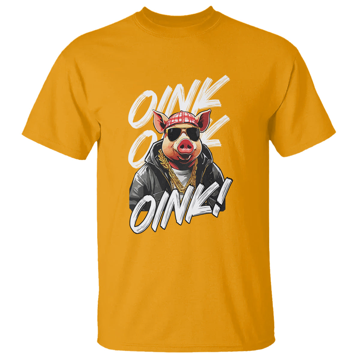 Pig Lover OINK Cool Swine Hip Hop Gangster T Shirt - Wonder Print Shop