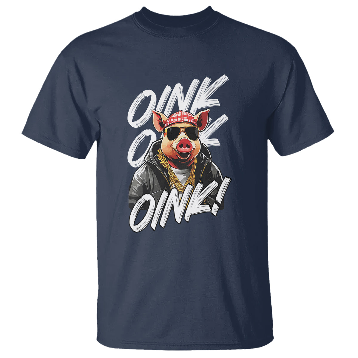 Pig Lover OINK Cool Swine Hip Hop Gangster T Shirt - Wonder Print Shop