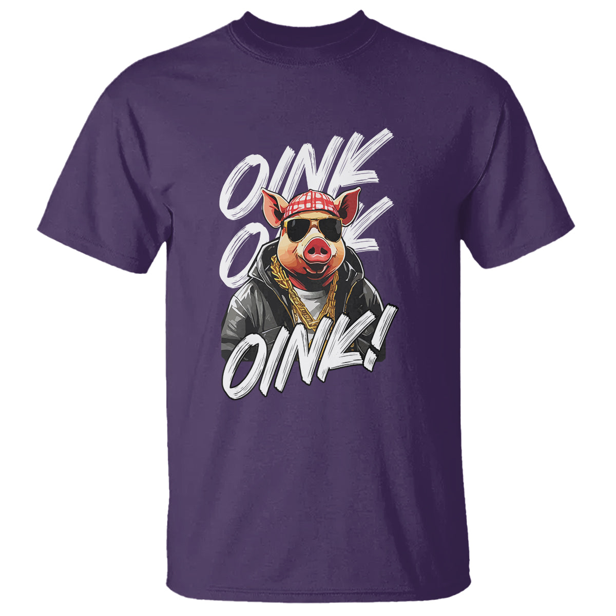 Pig Lover OINK Cool Swine Hip Hop Gangster T Shirt - Wonder Print Shop