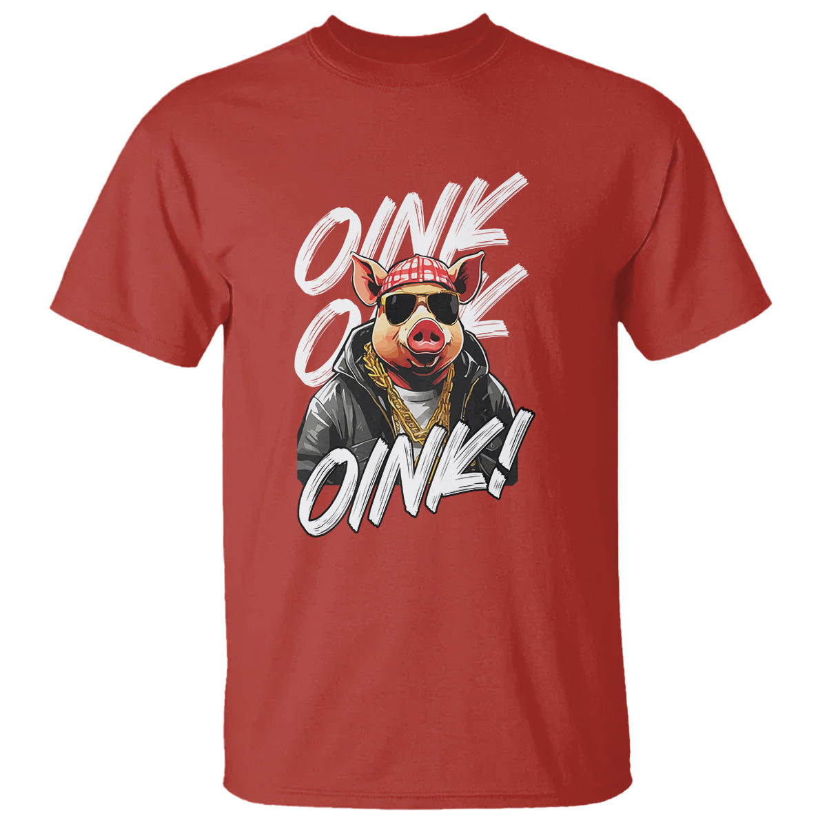 Pig Lover OINK Cool Swine Hip Hop Gangster T Shirt - Wonder Print Shop