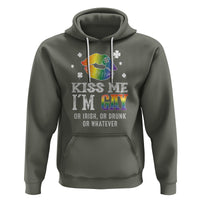 St. Patrick's Day Hoodie Kiss Me I'm Gay Or Irish Or Drunk Or Whatever - Wonder Print Shop
