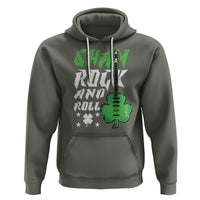 St. Patrick's Day Hoodie Funny Sham Rock N Roll Shamrock Guitar - Wonder Print Shop