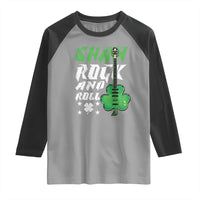 St Patrick's Day Raglan Shirt Funny Sham Rock N Roll Shamrock Guitar
