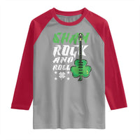 St Patrick's Day Raglan Shirt Funny Sham Rock N Roll Shamrock Guitar