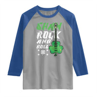 St Patrick's Day Raglan Shirt Funny Sham Rock N Roll Shamrock Guitar