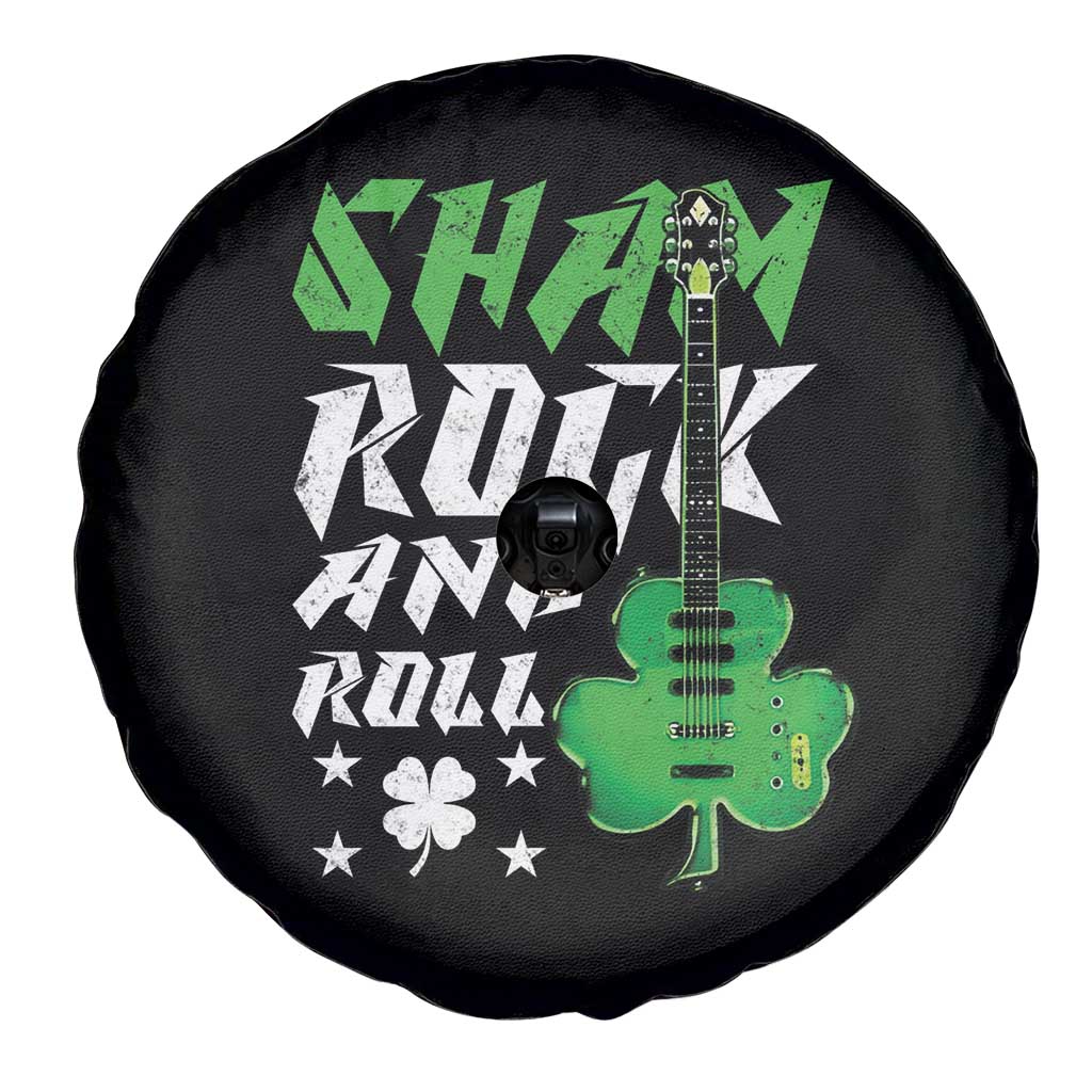 St Patrick's Day Spare Tire Cover Funny Sham Rock N Roll Shamrock Guitar
