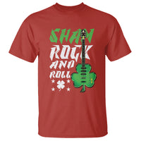 St. Patrick's Day T Shirt Funny Sham Rock N Roll Shamrock Guitar - Wonder Print Shop