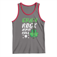 St Patrick's Day Tank Top Funny Sham Rock N Roll Shamrock Guitar
