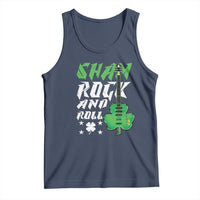 St Patrick's Day Tank Top Funny Sham Rock N Roll Shamrock Guitar