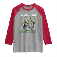 St Patrick's Day Raglan Shirt Radiate Luck Funny Skeleton Radiology