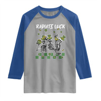 St Patrick's Day Raglan Shirt Radiate Luck Funny Skeleton Radiology