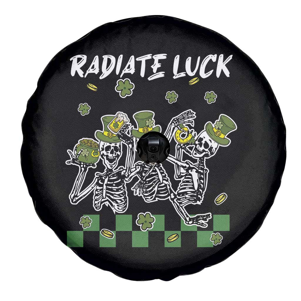 St Patrick's Day Spare Tire Cover Radiate Luck Funny Skeleton Radiology