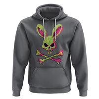 Easter Day Hoodie Bunny Skull Cross Bone Melting - Wonder Print Shop