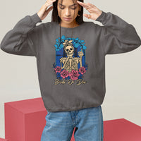 Funny Engagement Sweatshirt Bride Or Die Skeleton Gothic Bachelorette Party - Wonder Print Shop