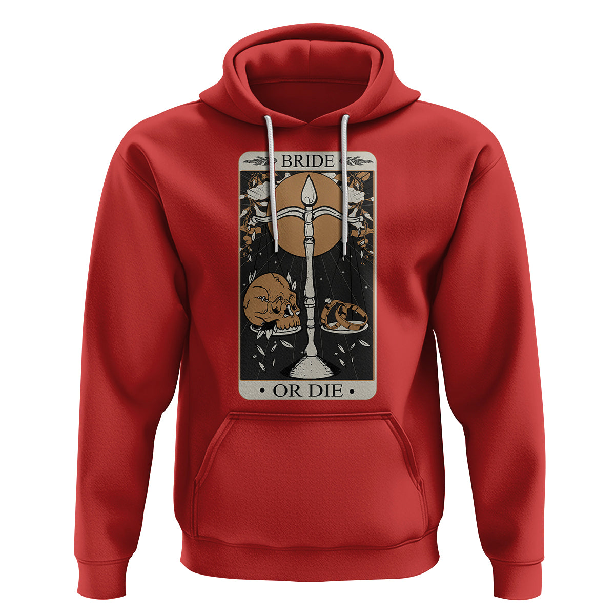 Funny Engagement Hoodie Bride Or Die Skull And Wedding Ring Bachelorette Party - Wonder Print Shop