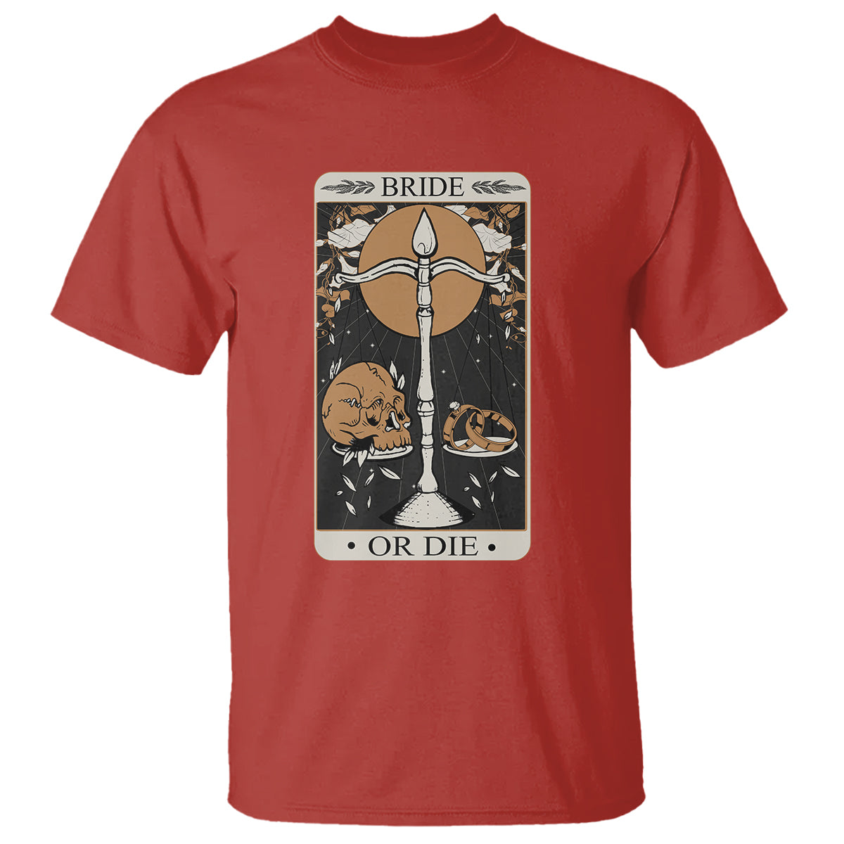 Funny Engagement T Shirt Bride Or Die Skull And Wedding Ring Bachelorette Party - Wonder Print Shop