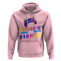 Engagement Hoodie Leveled Up To Fiance Funny Gamer Newly Engaged Couple Matching - Wonder Print Shop