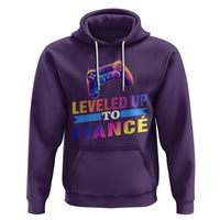 Engagement Hoodie Leveled Up To Fiance Funny Gamer Newly Engaged Couple Matching - Wonder Print Shop
