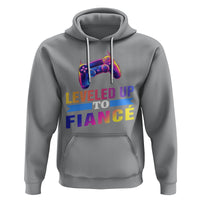 Engagement Hoodie Leveled Up To Fiance Funny Gamer Newly Engaged Couple Matching - Wonder Print Shop