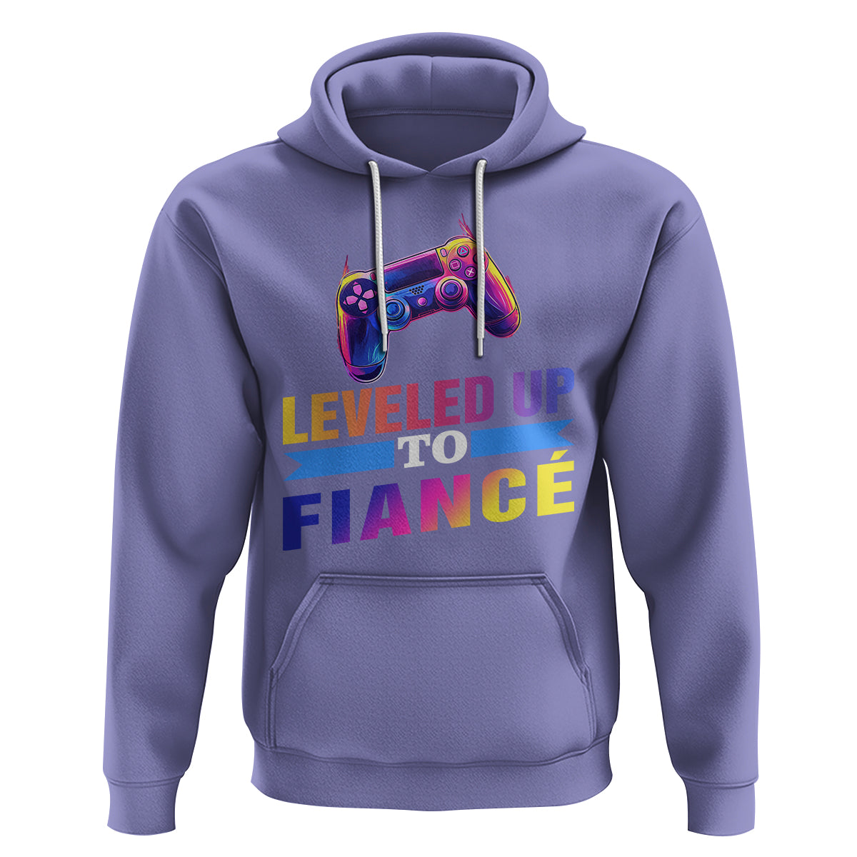 Engagement Hoodie Leveled Up To Fiance Funny Gamer Newly Engaged Couple Matching - Wonder Print Shop