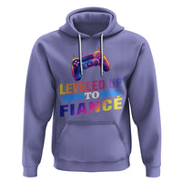 Engagement Hoodie Leveled Up To Fiance Funny Gamer Newly Engaged Couple Matching - Wonder Print Shop