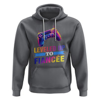 Engagement Hoodie Leveled Up To Fiancee Funny Gamer Newly Engaged Couple Matching - Wonder Print Shop
