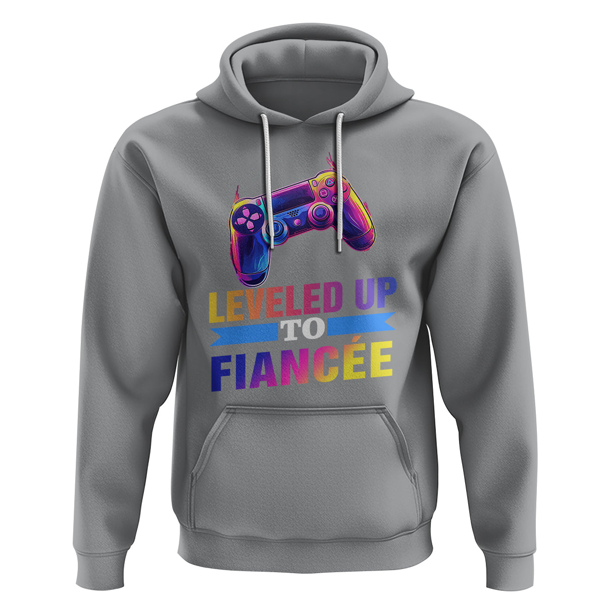 Engagement Hoodie Leveled Up To Fiancee Funny Gamer Newly Engaged Couple Matching - Wonder Print Shop
