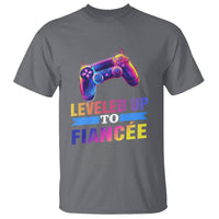 Engagement T Shirt Leveled Up To Fiancee Funny Gamer Newly Engaged Couple Matching - Wonder Print Shop