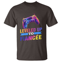 Engagement T Shirt Leveled Up To Fiancee Funny Gamer Newly Engaged Couple Matching - Wonder Print Shop