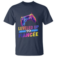Engagement T Shirt Leveled Up To Fiancee Funny Gamer Newly Engaged Couple Matching - Wonder Print Shop