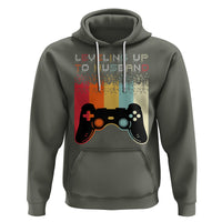 Engagement Hoodie Leveled Up To Husband Funny Gamer Newly Engaged Couple Matching - Wonder Print Shop