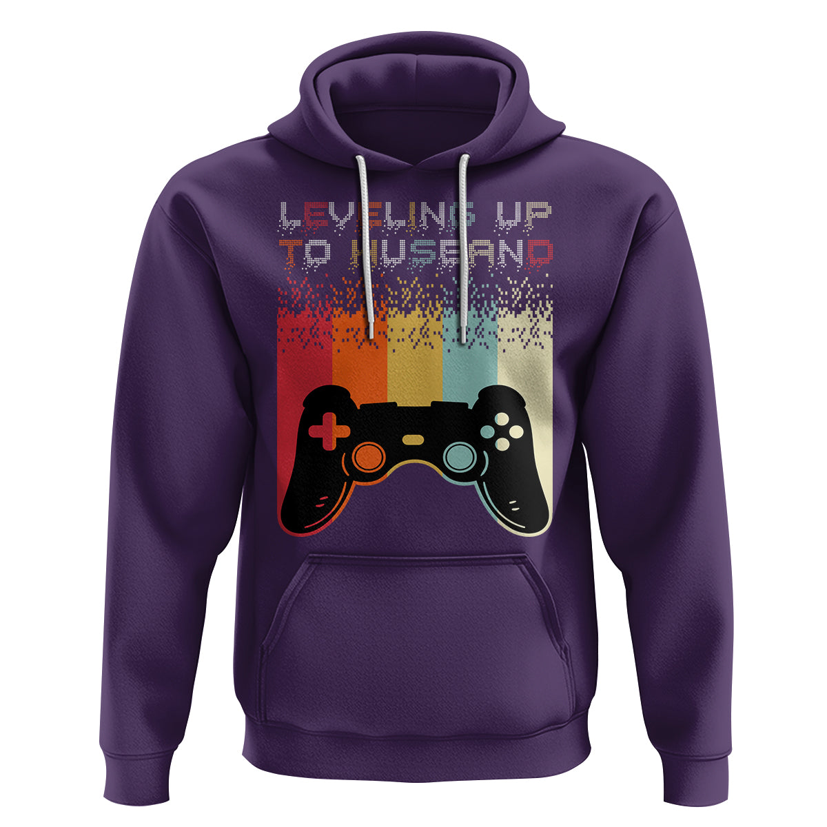 Engagement Hoodie Leveled Up To Husband Funny Gamer Newly Engaged Couple Matching - Wonder Print Shop