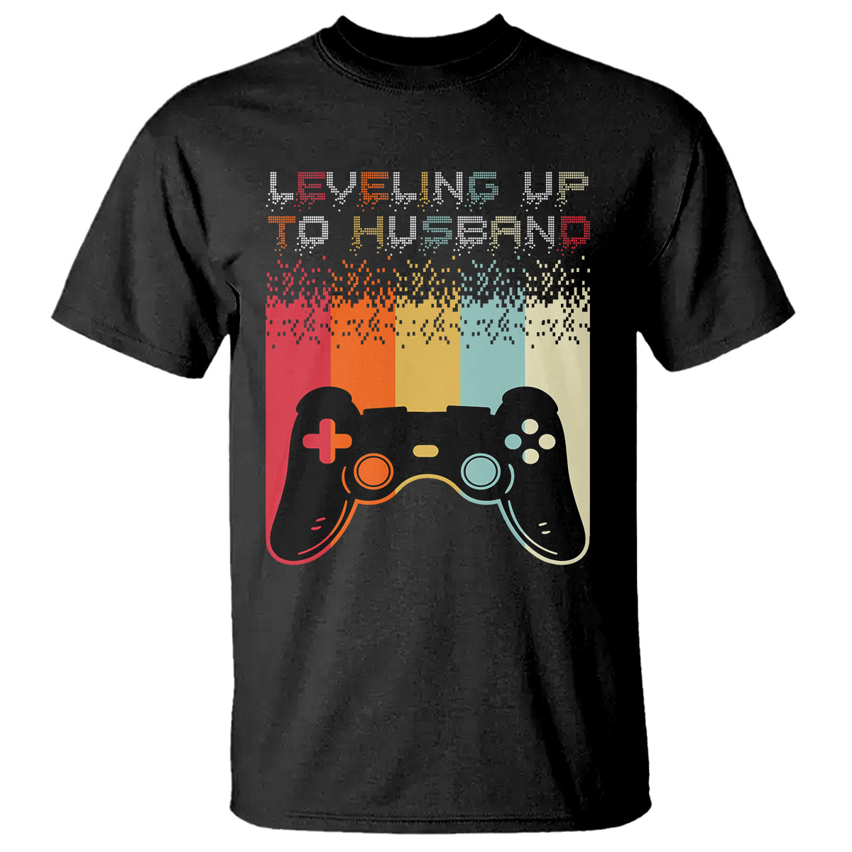 Engagement T Shirt Leveled Up To Husband Funny Gamer Newly Engaged Couple Matching - Wonder Print Shop