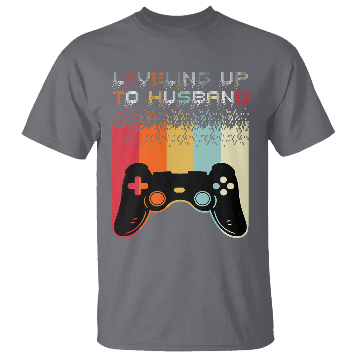 Engagement T Shirt Leveled Up To Husband Funny Gamer Newly Engaged Couple Matching - Wonder Print Shop