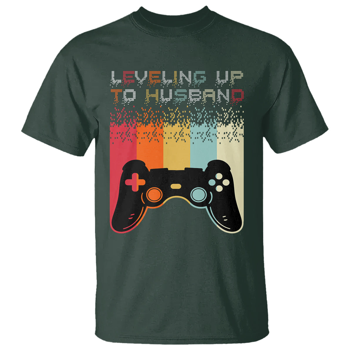 Engagement T Shirt Leveled Up To Husband Funny Gamer Newly Engaged Couple Matching - Wonder Print Shop