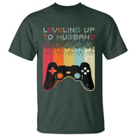 Engagement T Shirt Leveled Up To Husband Funny Gamer Newly Engaged Couple Matching - Wonder Print Shop