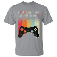 Engagement T Shirt Leveled Up To Husband Funny Gamer Newly Engaged Couple Matching - Wonder Print Shop