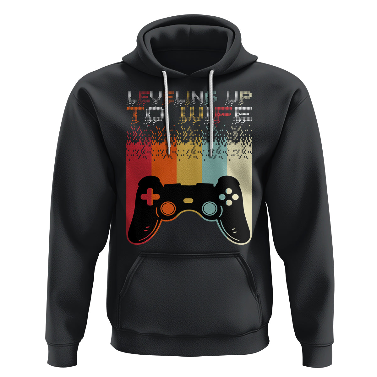 Engagement Hoodie Leveled Up To Wife Funny Gamer Newly Engaged Couple Matching - Wonder Print Shop