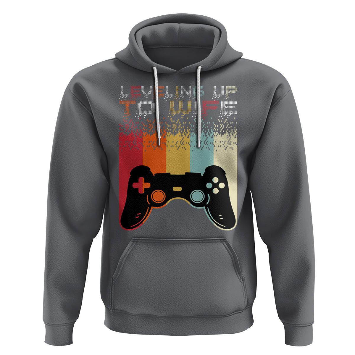 Engagement Hoodie Leveled Up To Wife Funny Gamer Newly Engaged Couple Matching - Wonder Print Shop