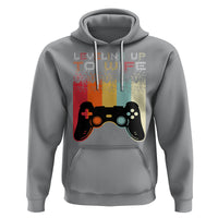 Engagement Hoodie Leveled Up To Wife Funny Gamer Newly Engaged Couple Matching - Wonder Print Shop