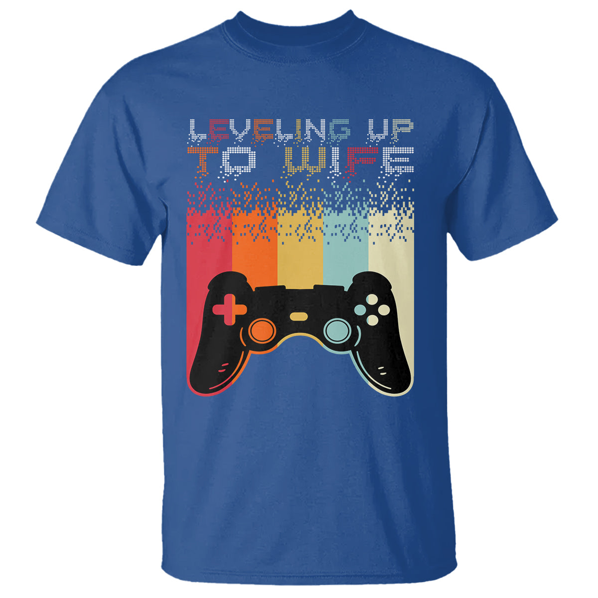 Engagement T Shirt Leveled Up To Wife Funny Gamer Newly Engaged Couple Matching - Wonder Print Shop
