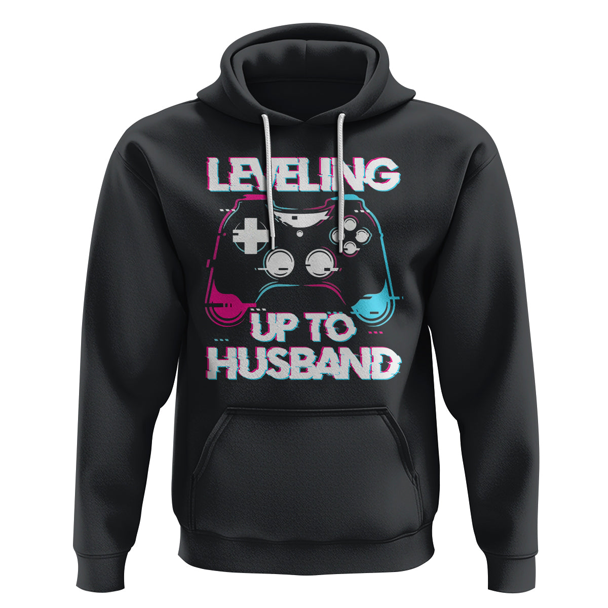 Engagement Hoodie Leveled Up To Husband Funny Gamer Vaporwave Newly Engaged Couple Matching - Wonder Print Shop