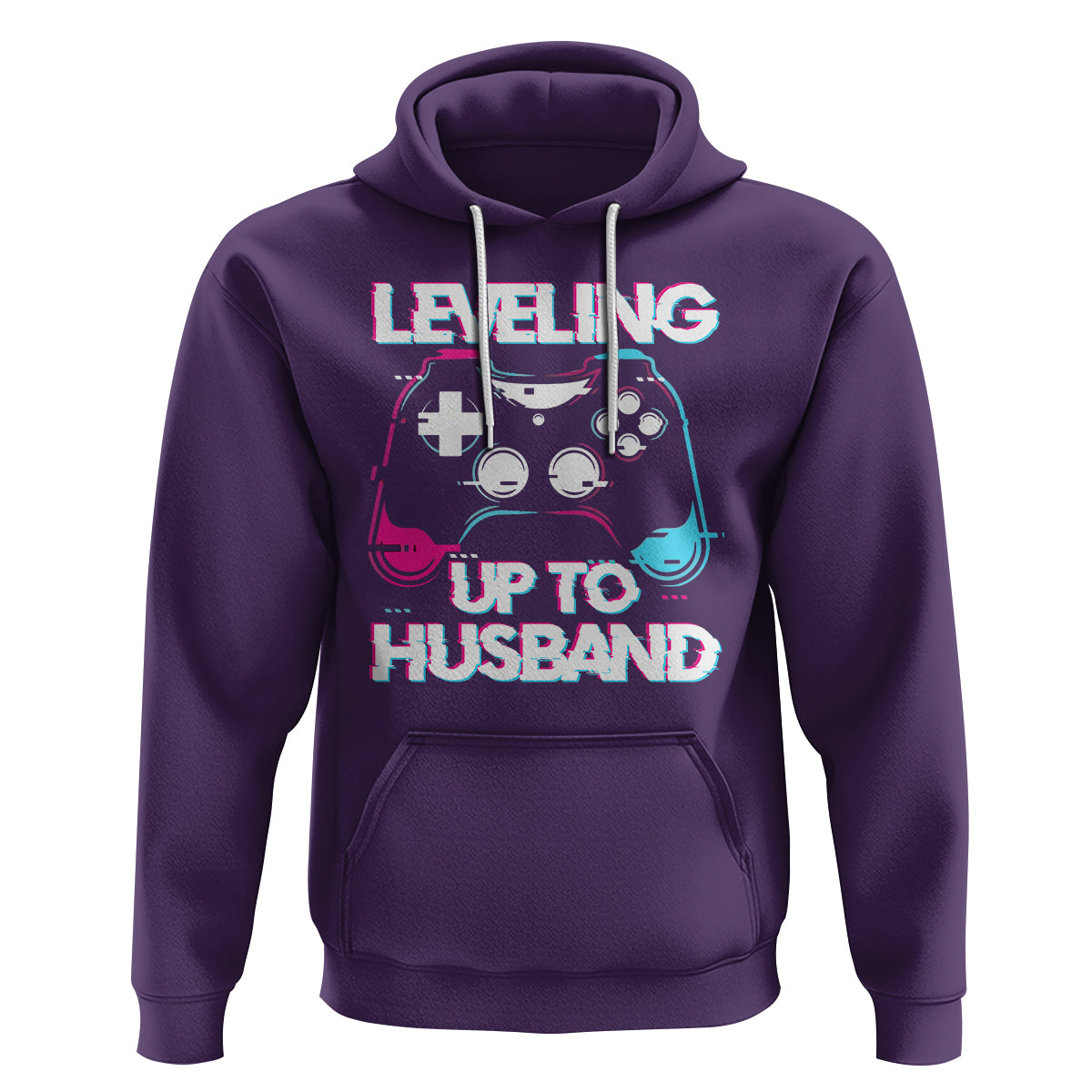 Engagement Hoodie Leveled Up To Husband Funny Gamer Vaporwave Newly Engaged Couple Matching - Wonder Print Shop