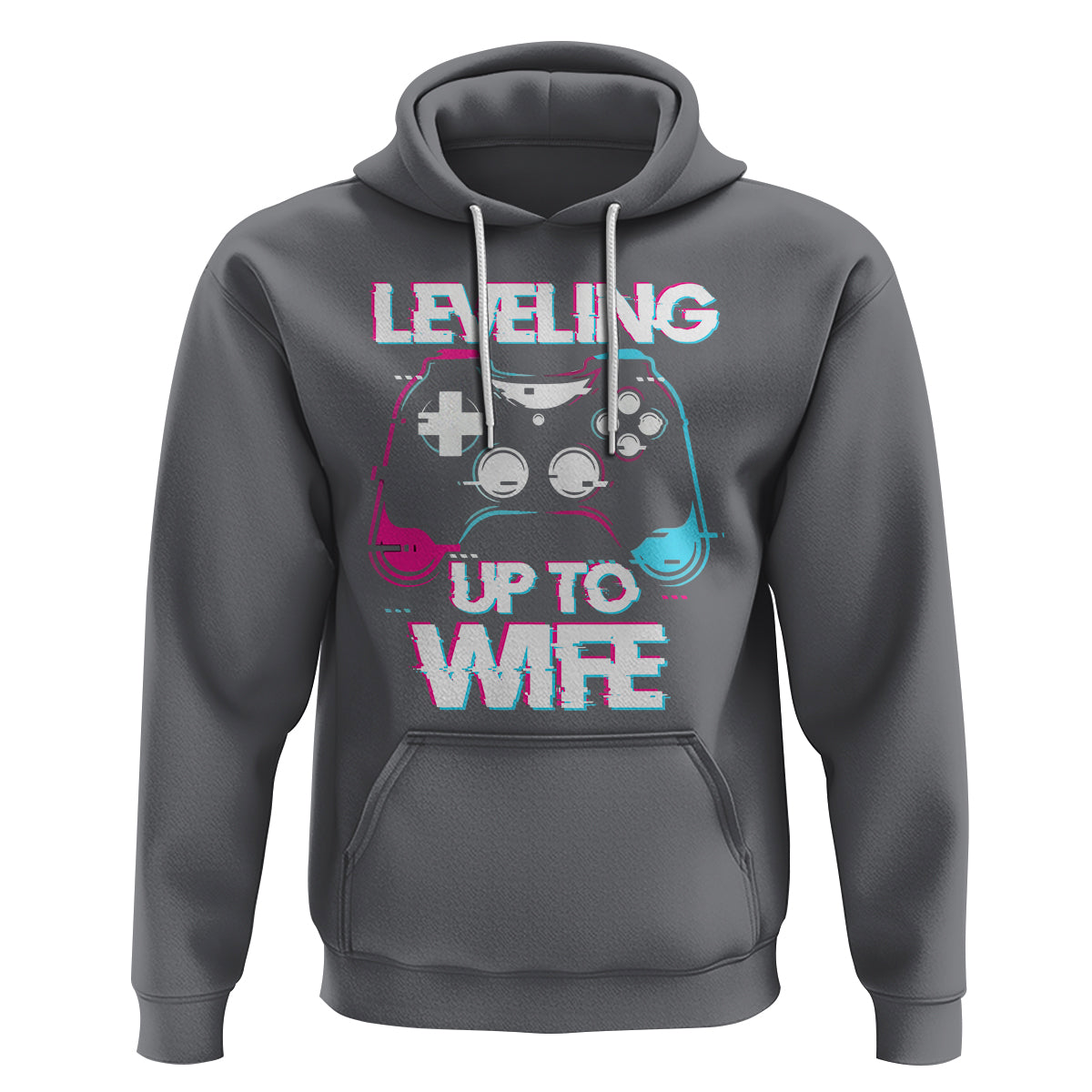 Engagement Hoodie Leveled Up To WIfe Funny Gamer Vaporwave Newly Engaged Couple Matching - Wonder Print Shop