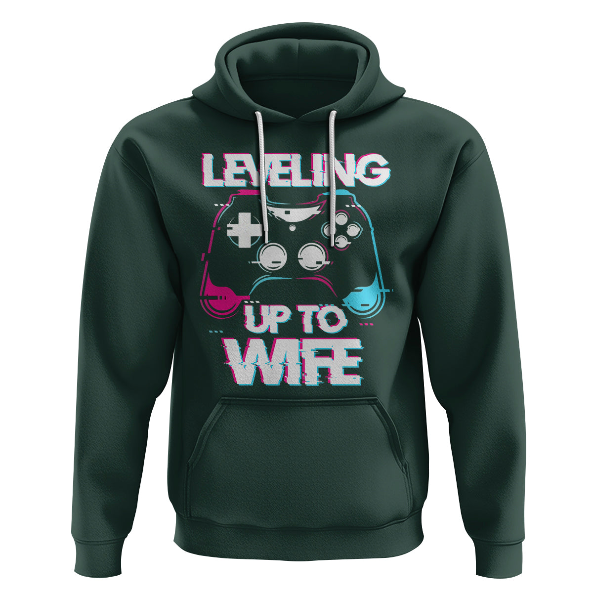 Engagement Hoodie Leveled Up To WIfe Funny Gamer Vaporwave Newly Engaged Couple Matching - Wonder Print Shop